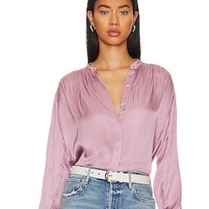 Bella Dahl/Revolve  Smocked Blouse in Icy Orchid - Sz. L